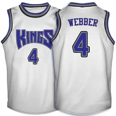 Authentic White Chris Webber Men's Sacramento Kings Adidas Throwback Jersey