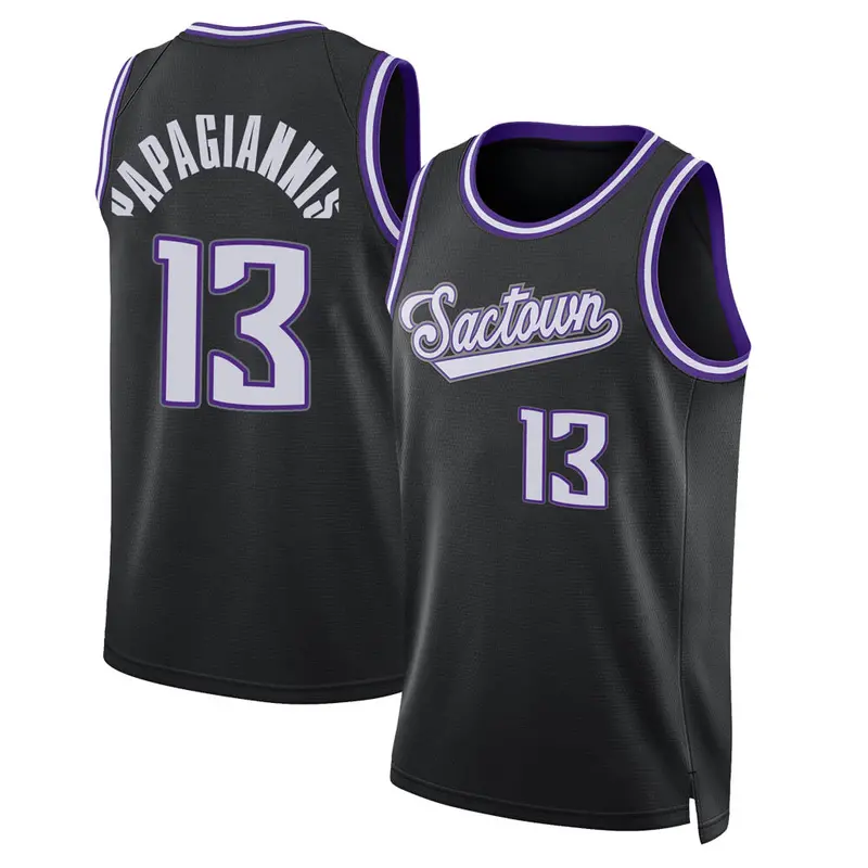 Swingman Black Georgios Papagiannis Men's Sacramento Kings Nike 2021/22 Icon Edition Jersey