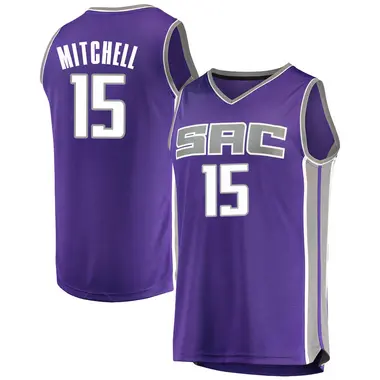 Purple Davion Mitchell Men's Sacramento Kings Fanatics Branded Fast Break Jersey - Icon Edition