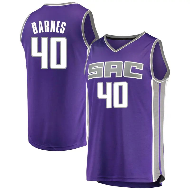 Purple Harrison Barnes Men's Sacramento Kings Fanatics Branded Fast Break Jersey - Icon Edition